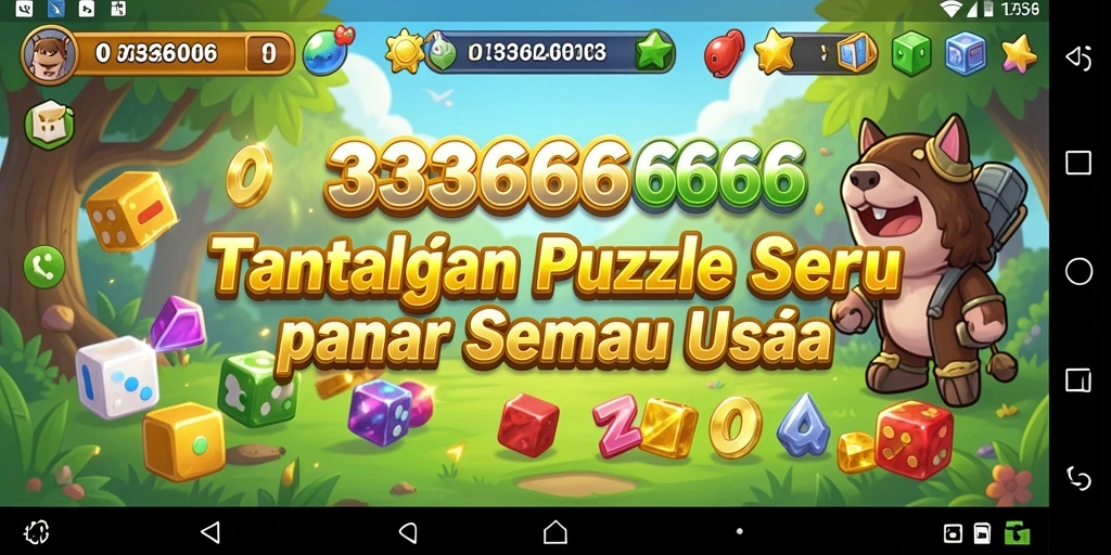 Screenshot gameplay 333666 yang menampilkan tantangan Puzzle seru.