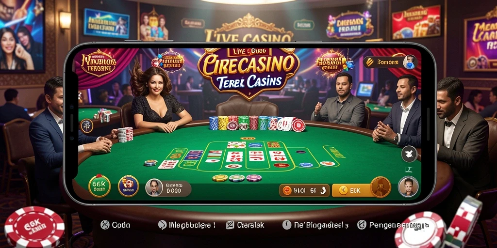 Screenshot 66K menunjukkan momen seru dalam permainan Live Casino.