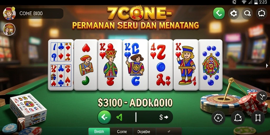 Tampilan gameplay seru di 7CONE dengan pemain berkompetisi.
