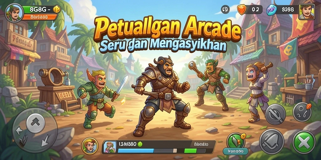 Tampilan gameplay seru dari 8G8G yang penuh aksi dan tantangan.