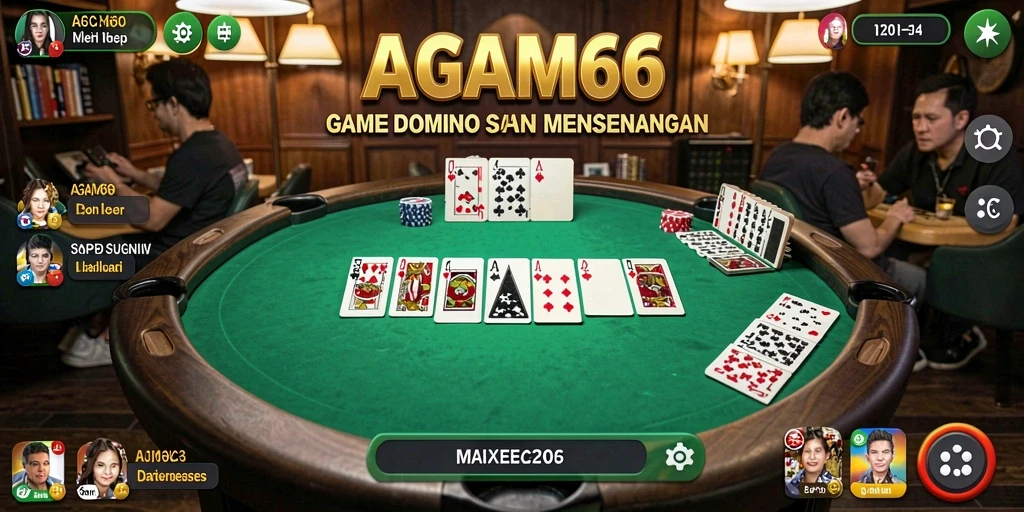 Tampilan gameplay seru di AGAM66 dengan domino klasik.