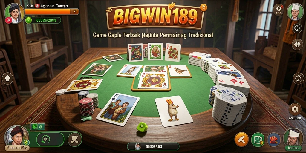 Screenshot gameplay Gaple yang menampilkan suasana seru di BIGWIN189.