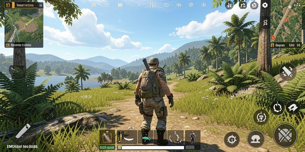 Tampilan gameplay DMD686 yang memukau dalam dunia terbuka.