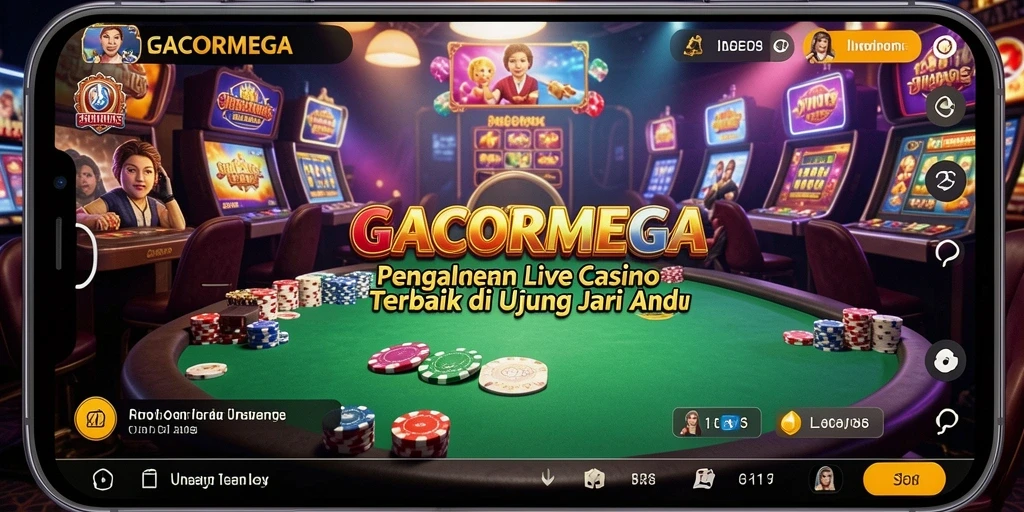 Tampilan gameplay menarik dari GACORMEGA dengan dealer langsung dan interaksi nyata.