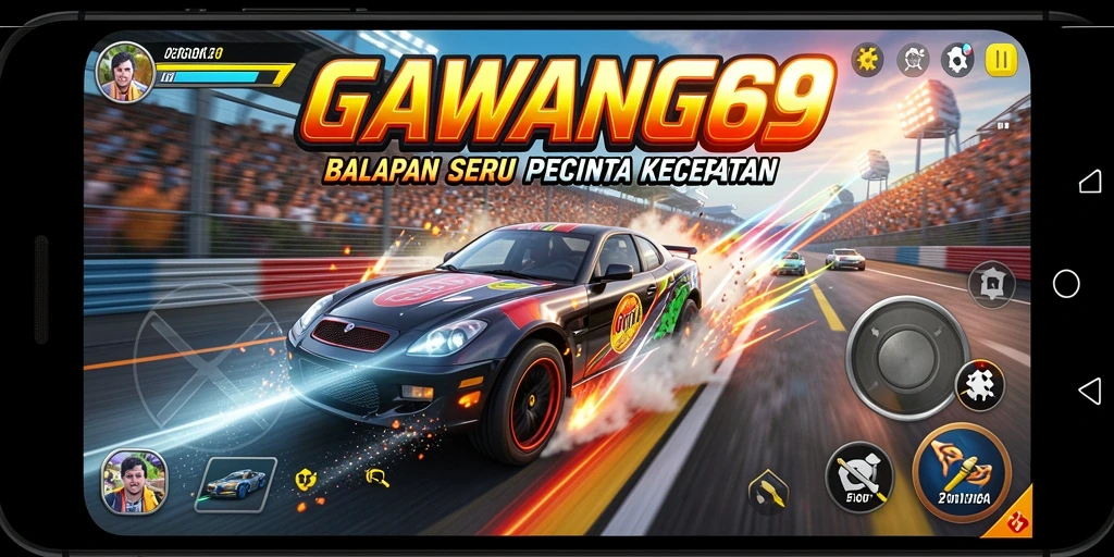 Screenshot GAWANG69 menampilkan aksi balapan yang cepat dan menarik.