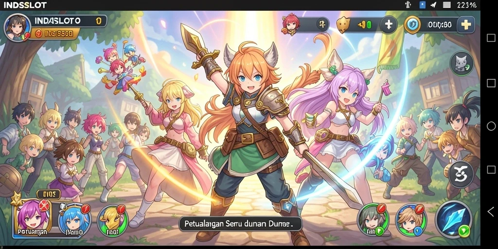 Tampilan screenshot gameplay INDSLOT yang penuh warna dan seru.