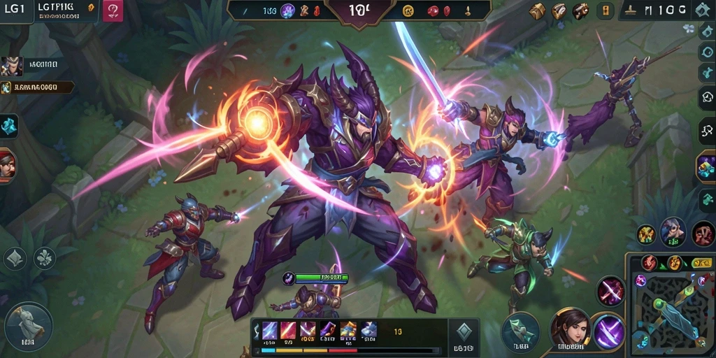 Tampilan aksi seru di dalam game MOBA LG111.