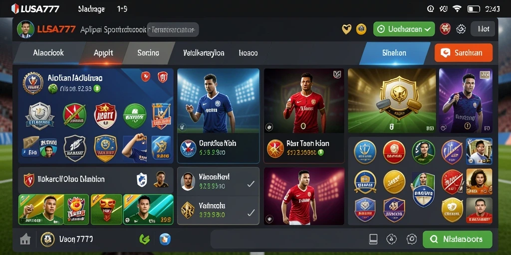 Tampilan gameplay taruhan olahraga di LUSA777 dengan antarmuka yang menarik.