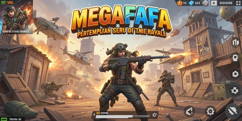 Gameplay seru di dunia <strong>MEGAFAFA</strong> Battle Royale.