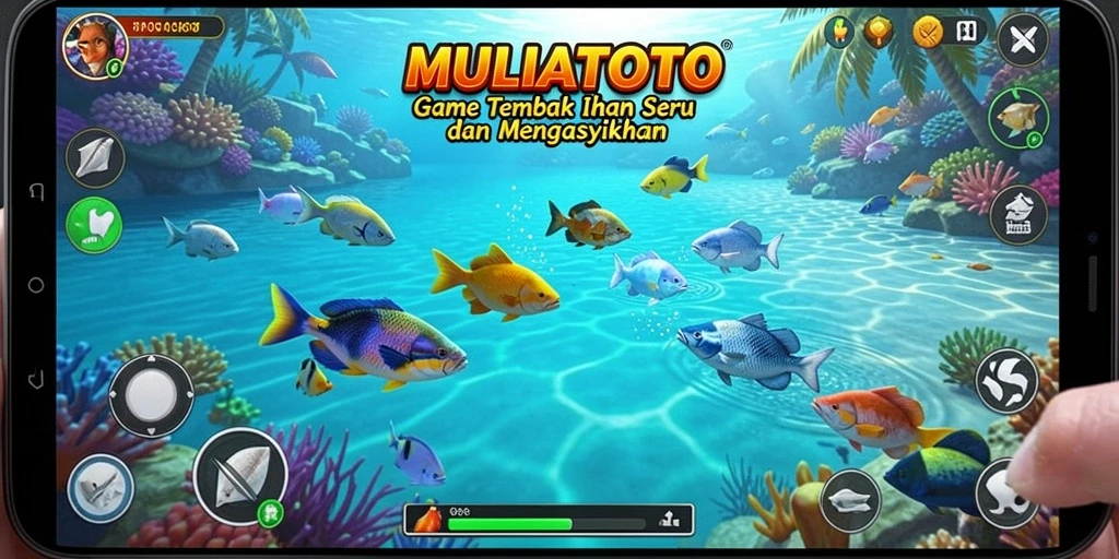 Tampilan gameplay seru saat menangkap ikan di MULIATOTO.