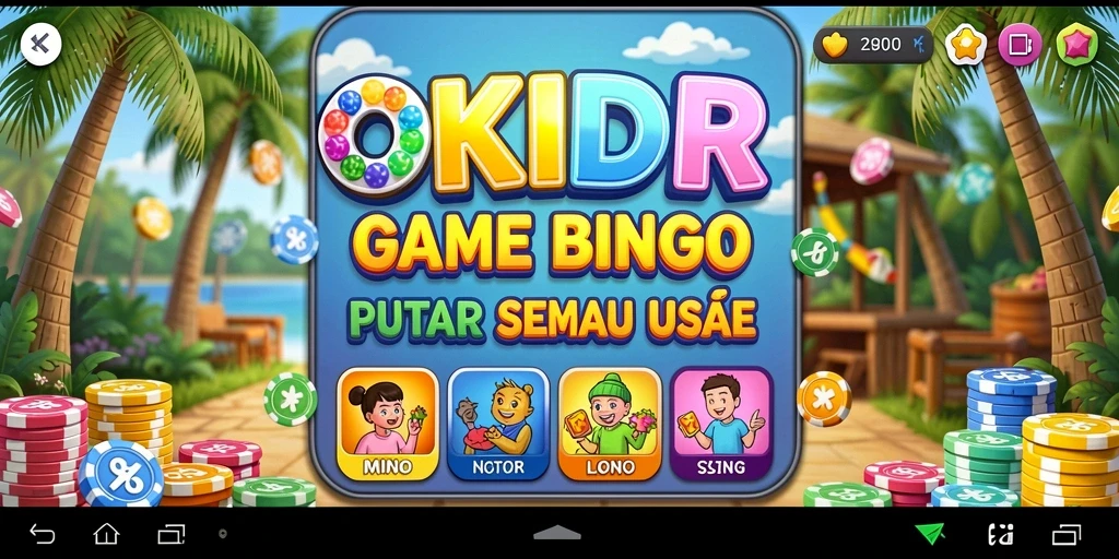 Tampilan utama gameplay <strong>OKIDR</strong> dengan kartu Bingo yang menawan.