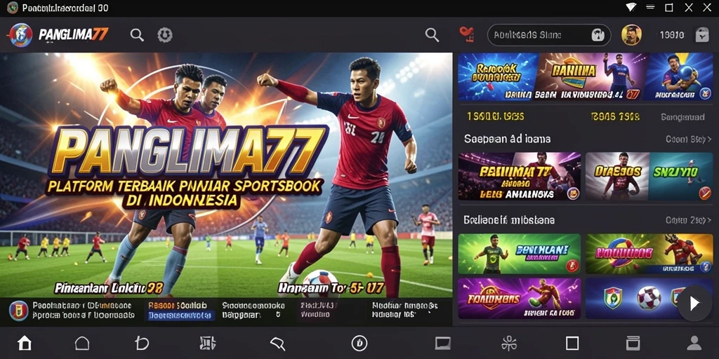 Tampilan menarik dari aplikasi Sportsbook PANGLIMA77 dalam aksi.