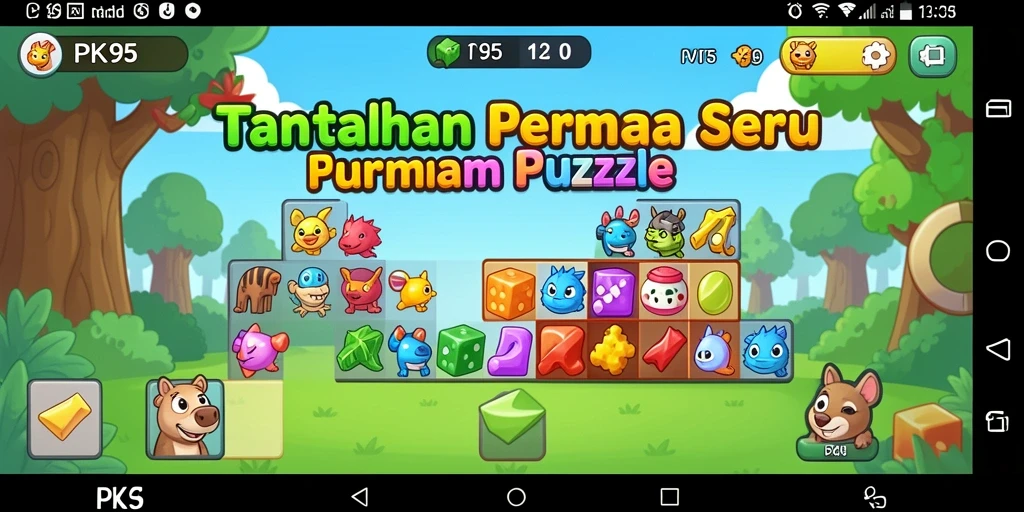 Tampilan gameplay menarik dari PK95 dengan berbagai puzzle yang menantang.