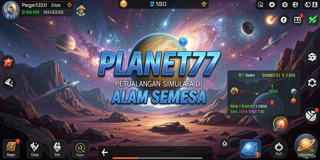 Tampilan gameplay menakjubkan dari PLANET77 yang penuh petualangan.