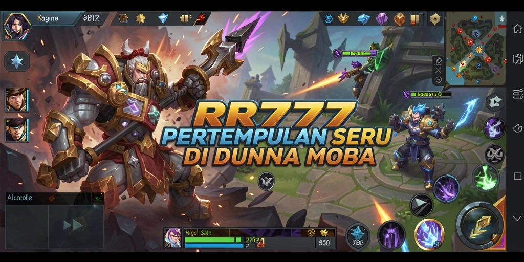 Tampilan gameplay seru dari pertempuran MOBA