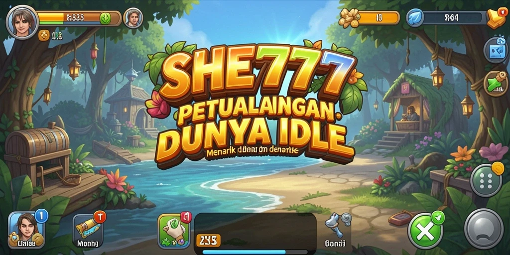 Screenshot dari gameplay SHE777 menunjukkan aksi menarik dan karakter unik.