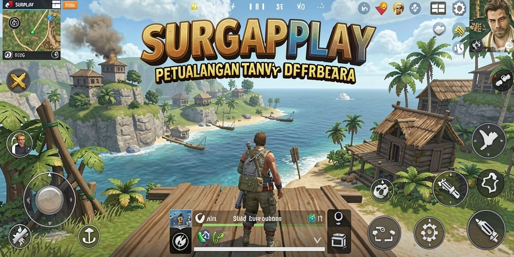 Tangkapan layar gameplay Open World SURGAPLAY yang menampilkan kebebasan menjelajah.