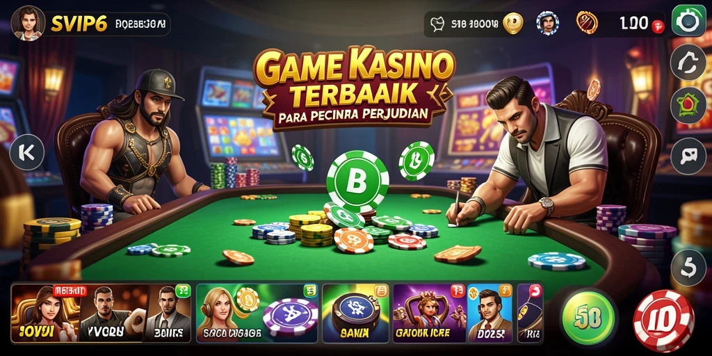 Tampilan permainan Kasino menarik dan interaktif di SVIP6.