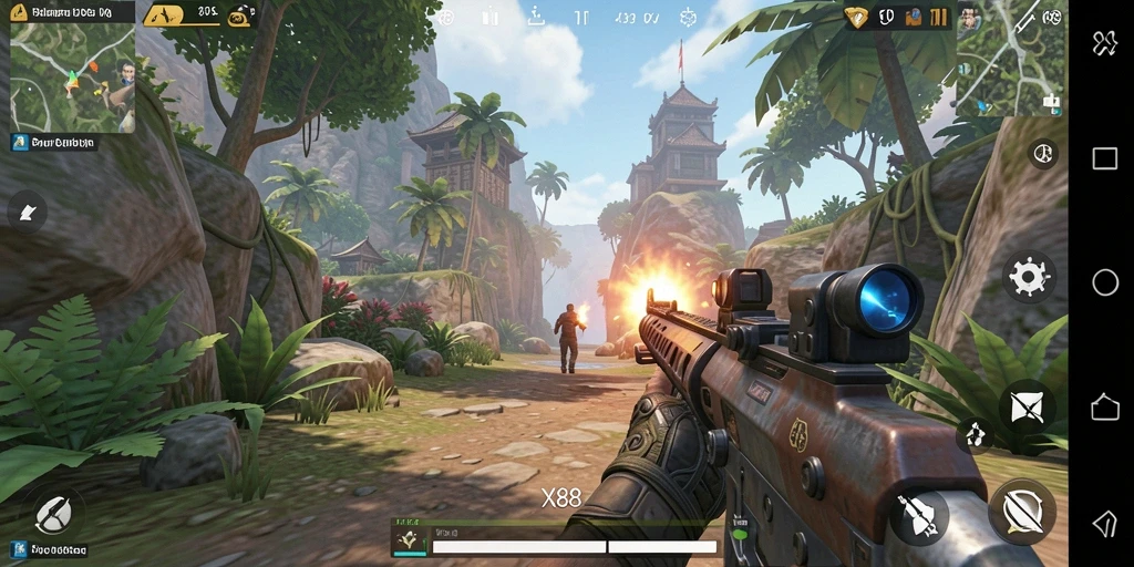 Gameplay seru dan mendebarkan di dalam X88.